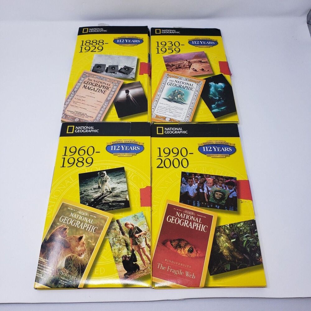 National Geographic Complete 112 Years Collector's Edition CD ROM Set 4 Volumes